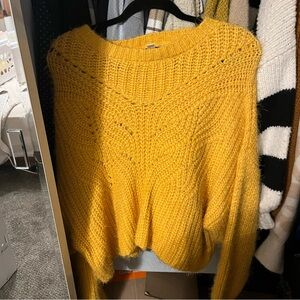 She + Sky Vibrant Yellow Knit Sweater